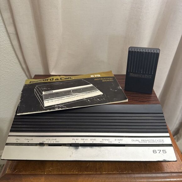 VINTAGE RECORD A CALL MODEL 675 Great Condition Remote Key & Instruction Manual - Picture 1 of 12